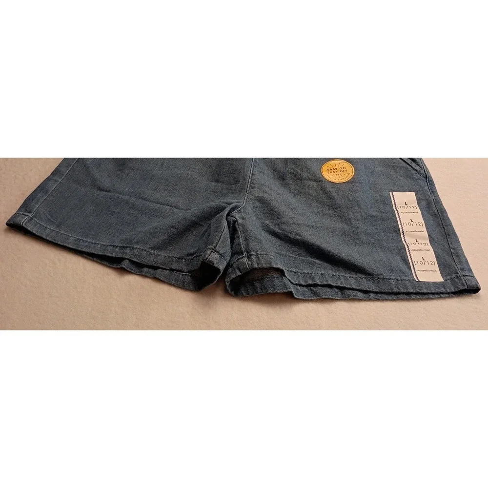 Cat & Jack Girls Light Wash Adjustable Waist Pull-On Shorts Size L 10/12 NWT NWT